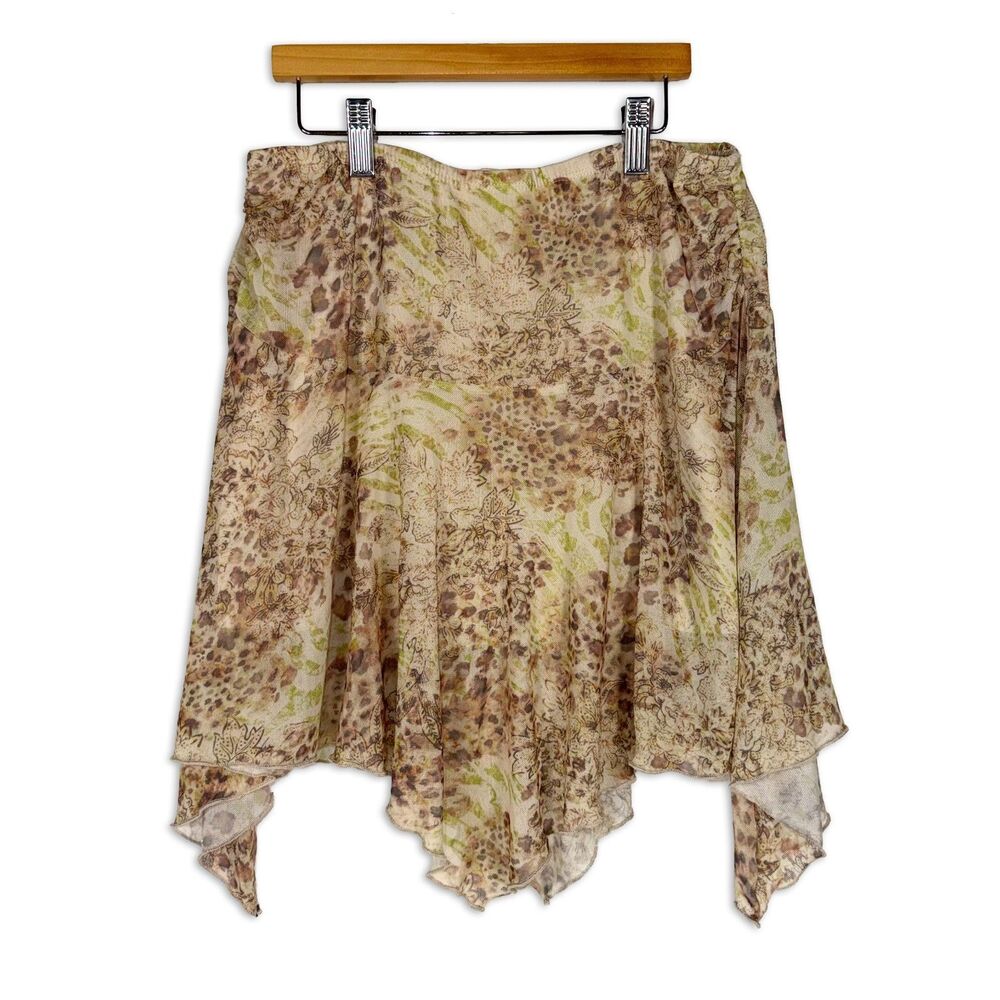 Y2K See You Monday Mini Asymmetrical Handkerchief Skirt Boho Fairy Festival